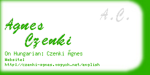 agnes czenki business card